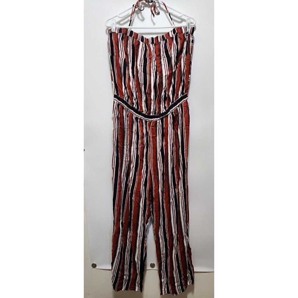 LOVE by Chesley Braun Black Striped Romper Size 3X